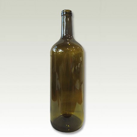 Round green glass bottle with cap 1500ml