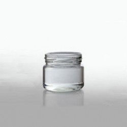 Straight glass jar 30ml with metal lid
