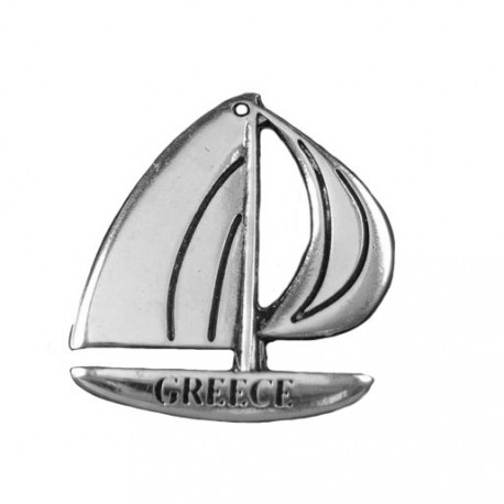 Metallic decorative boat GREECE