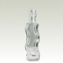 Wavy glass bottle with cork 40ml