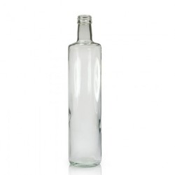 Dorica round glass bottle with cap