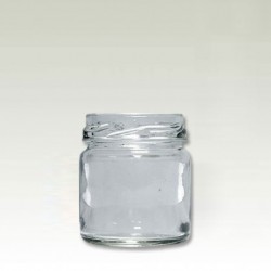 Straight glass jar 40ml with metal lid