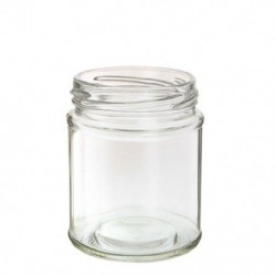Straight glass jar 212ml with metal lid