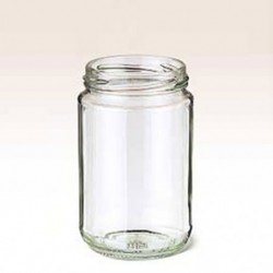 Straight glass jar 300ml with metal lid