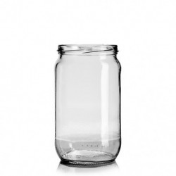 Straight glass jar 720ml with metal lid