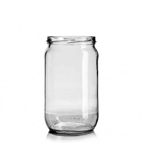 Straight glass jar 720ml with metal lid