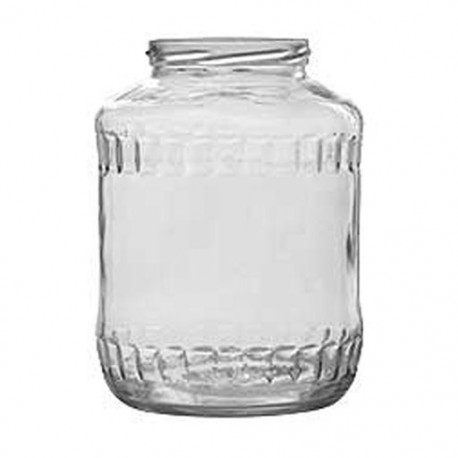Straight glass jar 1700ml with metal lid