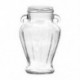 Amphora glass jar 690ml with metal lid