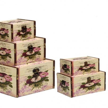 Wooden lining box Rose