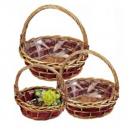 Gift basket with red garland