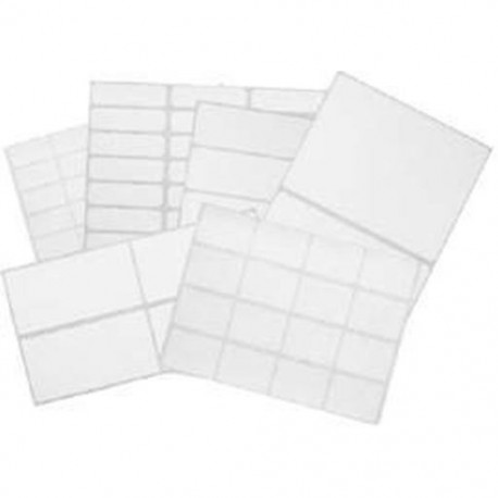 White adhesive labels